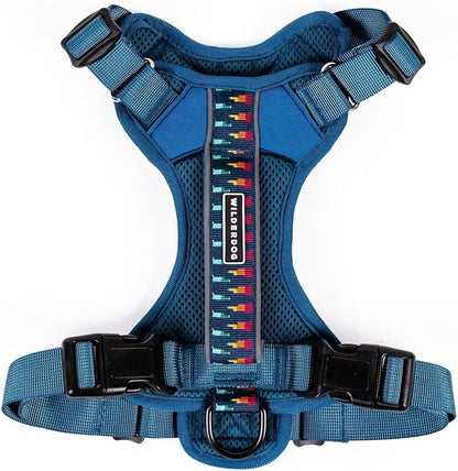 Wilderdog Lightweight Dog Harness with Reflective Straps - Medium - Pacific Blue