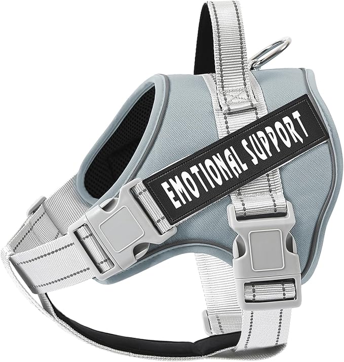 voopet Emotional Support Dog Harness, Professional Service Dog Vest Harness for Small Medium Large Dogs, Reflective Breathable and Adjustable No Pull/Choke ESA Essential Harness