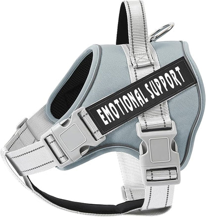 voopet Emotional Support Dog Harness, Professional Service Dog Vest Harness for Small Medium Large Dogs, Reflective Breathable and Adjustable No Pull/Choke ESA Essential Harness