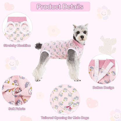 Coppthinktu Recovery Suit for Dogs After Surgery, Dog Onesie Surgery Recovery Suit for Female Spay, Soft Male Surgical Pajamas Bodysuits for Small Medium Puppy to Anti Licking Dog Cone Alternative