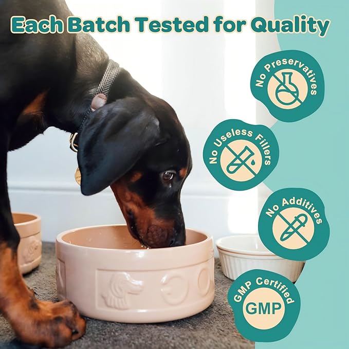 ZEBORA Probiotics for Dogs, with Colostrum and Omega-3, New Option for Dog Allergy, Supports Digestive Health, Seasonal Allergies, Itchy Ears & Itching Skin, 90 Scoops, Chicken Flavor