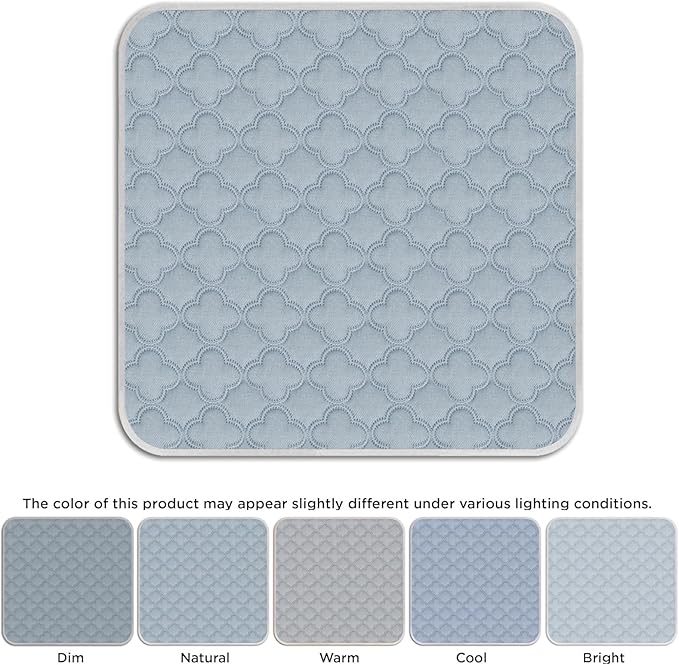 FunFurry Washable Pee Pads for Dogs - 2 Pack Reusable Pee Pads，Waterproof Puppy Pads，Pet Training Pads，Super Absorbent with Dog Paw Shape Non-Slip Backing (Light Grey, 36" X 41" - 2 Pack)