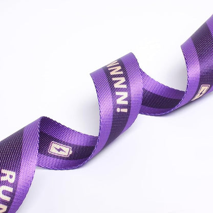 Hands Free Dog Leash, Heavy Duty with Waist Belt & Storage Pouch, Strong Pull Control, Two Handles Bungee for Running & Walking, Big & Medium Dogs, Purple