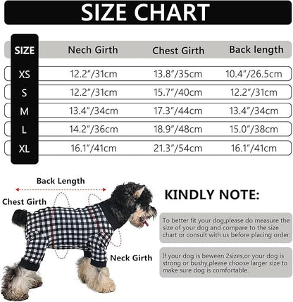 Dog Onesie for After Surgery Recovery Suit Pet Surgical Suit for Female Male Cone E-Collar Alternatives After Spay Abdominal Wounds Protector Dog Anti-Licking Onesie for Small Medium Dogs