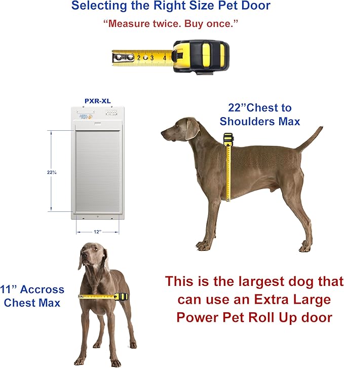 Power Pet Roll Up Automatic Electronic WiFi Pet Door by High Tech Pet - Space-Saving, Pet Operated Dog Door, App Control, Safe, Secure, Air Tight (Patio Regular - 75-80¼, X-Large)