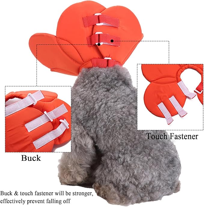 Soft Dog Cone for Small Dogs Flower Dog Cone Collar Adjustable Surgery Recovery Collar for Dogs Frog, Cow, Elephant Pet Cones foe Dogs (Blue Flower, L)