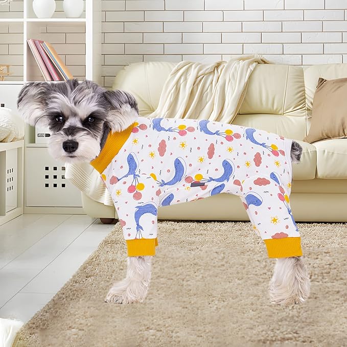 Dog Surgery Recovery Suit, Dog Onesie for Surgery Female Male Dogs, Dogs Pajamas Long Sleeve, Small Dogs Onesie, Abdominal Wound Bandages Surgical Suit, Cat Recovery Suit for Shedding Skin Disease
