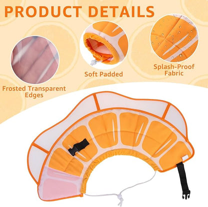 SCENEREAL Dog Cone for Dogs After Surgery, Adjustable Cone Collar Alternative to Stop Licking for Wound Care, Spay, Neuter, Soft Recovery Cone E-Collar Neck Collar for M L Size Dogs, Orange M