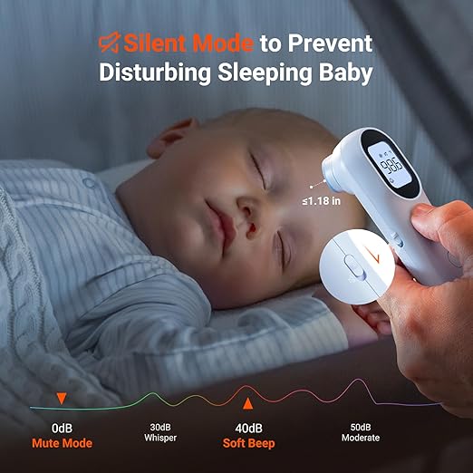iHealth Infrared Digital Thermometer for Adults and Kids, Baby Thermometer with 3-in-1 Mode & 3-Color Prompt, Fever Alarm & Silent Mode, Forehead & Object Detection, 40 Memory Storages, PT9L, Blue