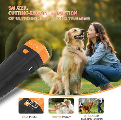Ultrasonic Dog Trainer | Bark Deterrent Training Device | Anti Barking Silencer | Barks No More Devices | Stop Control Dogs Bad Behavior | Stopper Corrector Clicker Repellent