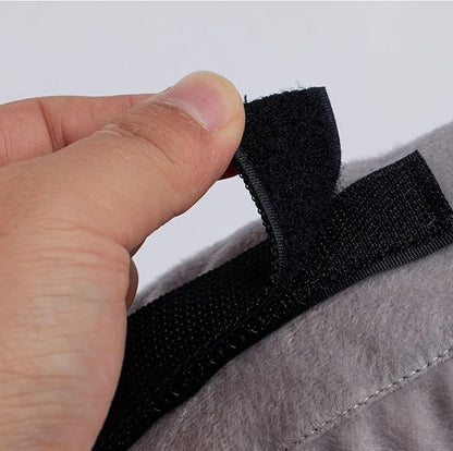 Inflatable Dog Neck Collar PVC Soft Warm Comfortable Protective Recovery Cone for Post Surgery Skin Itching Pets (Gray)