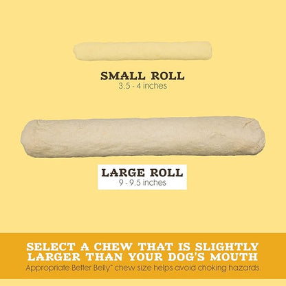 Better Belly Highly Digestible Rawhide Large Roll Chews, 3 Count (Pack of 4)
