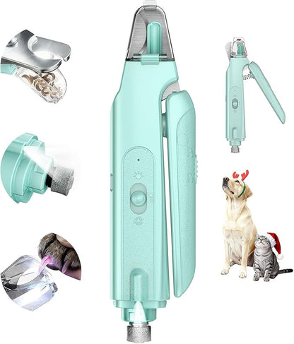 CATPICK 2-in-1 Cat Nail Clippers & Dog Nail Clippers Trimmers for Large Medium Small Dogs Cats Claw Trimmer Quick Sensor and Safety Guard USB Rechargeable with 2 LED Lights Dogs Nail Trimmer