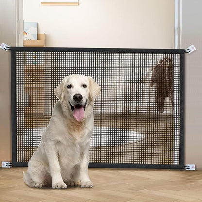 2-Pack Dog Gate for Stairs Pet Gates for The House: Dogs Screen Mesh Gate for Doorways Stairways Indoor Safety 29 inches Tall, 38 inch Wide