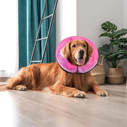 Dog Cone, Y-blue Dog Cone Collar Inflatable Puppy Neck Collar(Rose Purple, XL)
