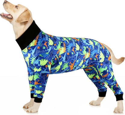 Etdane Dog Surgery Suit Recovery Suit for Dogs Female Spay, Male Neuter Dog Onesie After Surgery Surgical Bodysuits Anti Shedding Suit Dinosaurs/XS