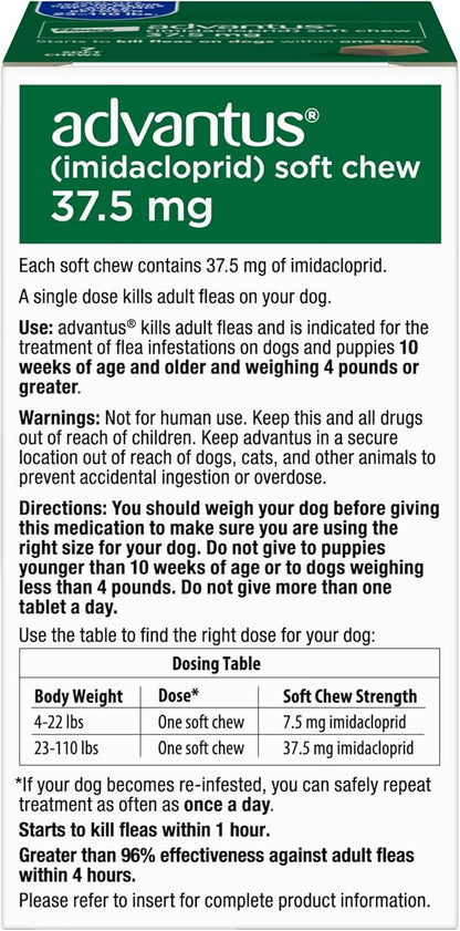 Advantus Dogs Fast Acting Oral Flea Treatment Soft Chewable 23 - 110 lbs. | 7 ct.