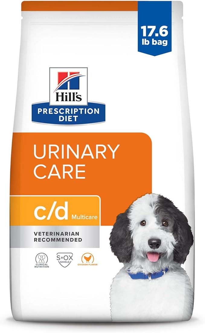 Hill's Prescription Diet c/d Multicare Urinary Care Dry Dog Food, Chicken, 17.6 lb. Bag