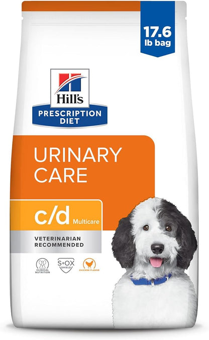 Hill's Prescription Diet c/d Multicare Urinary Care Dry Dog Food, Chicken, 17.6 lb. Bag