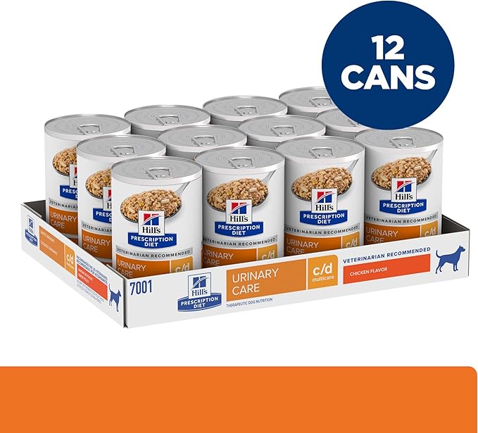 Hill's Prescription Diet c/d Multicare Urinary Care Wet Dog Food, Chicken, 13 oz. Cans, 12-Pack