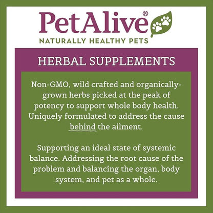 Pet Alive Kidney Support - All Natural Herbal Supplement Promotes Healthy Kidney and Urinary Functioning in Cats and Dogs - 59 mL