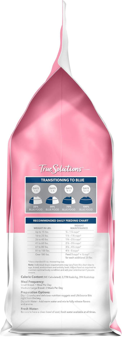 Blue Buffalo True Solutions Digestive Care Natural Dry Dog Food for Adult Dogs, Chicken, 4-lb. Bag