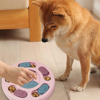 DR CATCH Dog Puzzles,Dogs Food Puzzle Feeder Toys for IQ Training & Mental Enrichment,Dog Treat Puzzle(Pink)