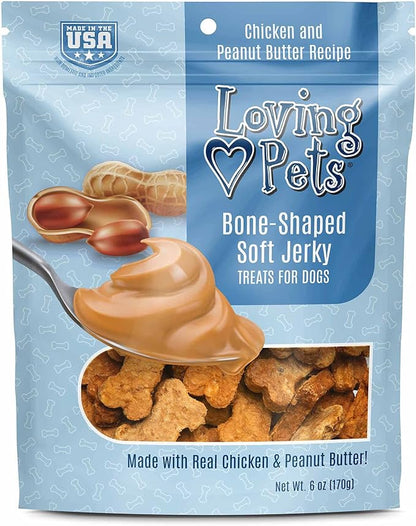 Loving Pets Soft Jerky Dog Treats – Real USA-Sourced Meat Dog Snacks for Training, Puppies & Everyday Reward – Soft, Chewy Dog Treats for Small, Medium & Large Dogs – Wheat & Corn Free