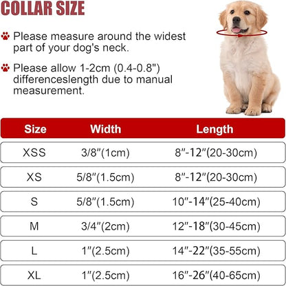 Reflective Dog Collar with Buckle Adjustable Safety Nylon Collars for Small Medium Large Dogs, Hotpink XXS