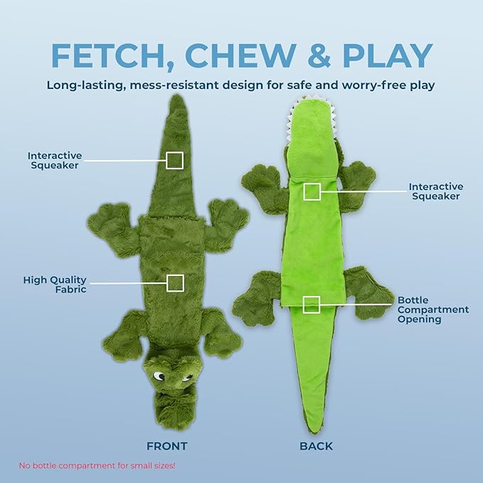 Best Pet Supplies Squeaky Dog Toys with Soft Durable Fabric for Small, Medium and Large Pets Interactive Toy for Indoor Play, Supports Active Biting and Play - 4 Figures, Medium
