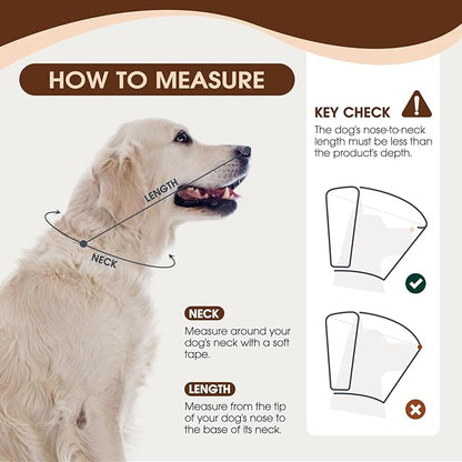 Dog Cone Collar After Surgery for Medium Dogs, Adjustable Soft Recovery Cone for Dogs to Stop Licking Biting, Comfortable Pet Elizabethan Alternative for Wound Healing