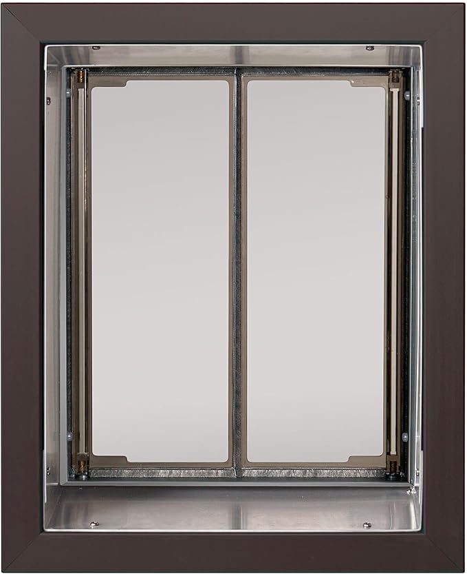Plexidor Wall Mount Pet Doors for Cats and Dogs - Energy Efficient Pet Freedom - Bronze