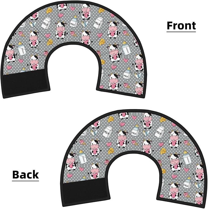 Flexible Dog Cones Cartoon Cow Character, Soft Dog Cone for Dogs After Surgery, Lightweight Alternative, Elizabethan Collar, Dogs Recovery Collar