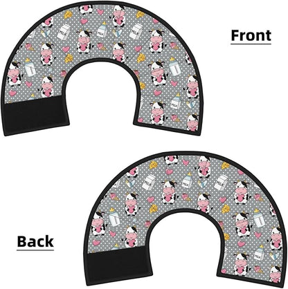 Flexible Dog Cones Cartoon Cow Character, Soft Dog Cone for Dogs After Surgery, Lightweight Alternative, Elizabethan Collar, Dogs Recovery Collar