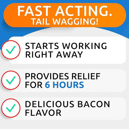 Bark&Spark Advanced Calming Chews for Dogs - Anxiety Relief Treats - Melatonin + Hemp Oil - Separation Aid - Stress Relief During Fireworks, Storms, Thunder - Aggressive Behavior - SmokyBacon (120ct)
