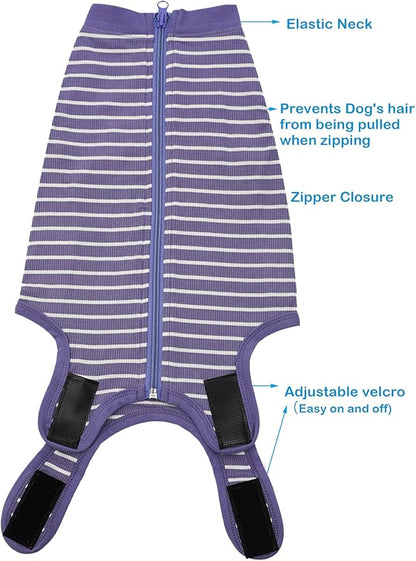 Dog Surgery Recovery Suit - After Spay, Abdominal Wounds Post Surgical Recovery, Anti Licking Breathable Dog Onesies for Small, Medium & Large Pet, Alternative Bandages Cone E-Collar