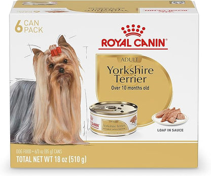 Royal Canin Breed Health Nutrition Yorkshire Terrier Adult Loaf in Sauce Dog Food, 3 oz (Pack of 6)