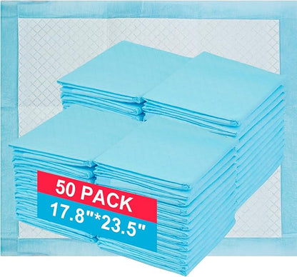 Bolux Dog and Puppy Training Pads， Disposable Dog Pee Pads (50, 17.8"*23.5"(45*60cm))