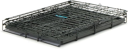 Carlson Pet Products Double Door Metal Dog Crate with Divider, Small 24" Dog Crate for Small Dogs & Puppies, Foldable Collapsible Dog Kennel with Removable Tray, Wire Dog Cage for Training & Travel