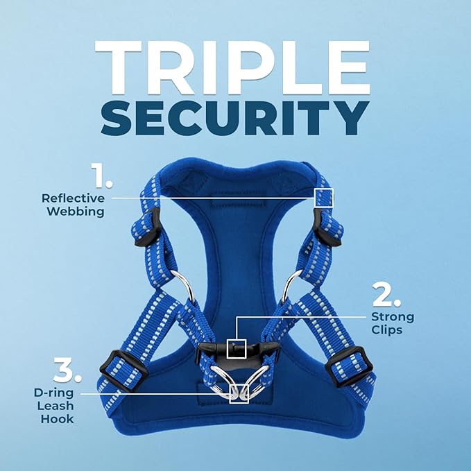 Best Pet Supplies Voyager Adjustable Step-in Flex Breathable Mesh Dog Harness for Small Medium Large Dogs (Royal Blue), XL