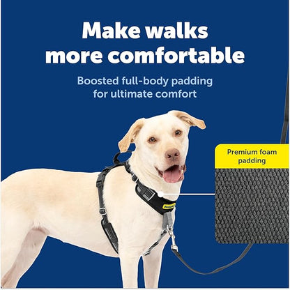 PetSafe Easy Walk Comfort No-Pull Dog Harness - Better Walk Training Harness - Full Body Padded Design - Durable Fabric - 5 Point Adjustable Fit - Everyday Leash Training - Black - Large