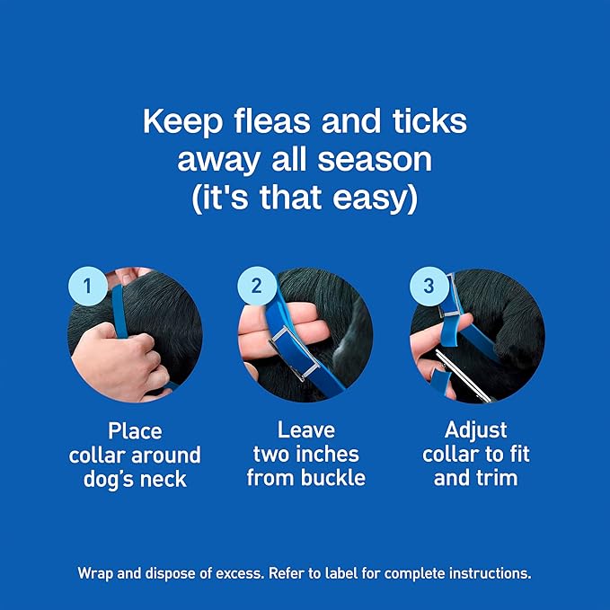 ADAMS Plus Flea & Tick Collar for Large Dogs, Flea Collar for 7-Month Prevention, Adjustable Collar Fits Large Dogs & Puppies, Kills Fleas & Ticks, 1 Count