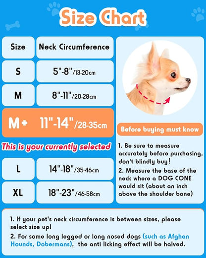 Inflatable Dog Pillow Cone Collar After Surgery, Donut Soft Neck Cone for Beagle French Bulldog Medium Plus Dogs, etc, Recovery E Collar to Stop Licking Paw