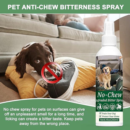 Bitter Apple Spray for Dogs 250ML - No Chew Spray for Cats to Prevent Scratching, Dog Repellent & Anti Chew Spray to Stop Dogs from Chewing Furniture, Pet Training Aid