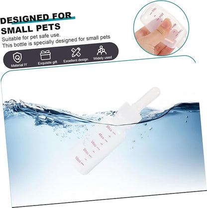 SUPVOX 3Pcs Small PET Nursing Bottles Portable Milk Bottle for Rabbits Puppies Kittens Scale Nurser Feeding Set