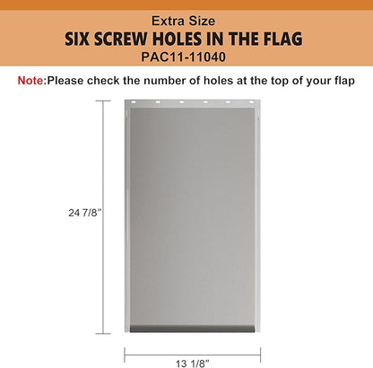 Extra Large Dog Door Replacement Flaps with Screws, Compatible with PetSafe Freedom Doggie Doors PAC 11-11040, Measures 13 1/8”x 24 7/8”, Flexible, Durable, BPA-Free, Weather Resistant Materials
