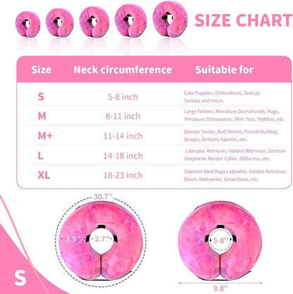 Inflatable Dog Recovery Collar, Dog Cone Collar for After Surgery, Prevent Dogs from Biting & Scratching Wound E-Collars to Help with Healing Soft Pet Recovery Collar Does