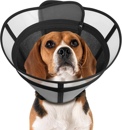 Cone for Dogs – Soft Elizabethan Collar for Large, Medium & Small Dogs | Post-Surgery Recovery, Anti-Licking, Adjustable & Lightweight Dog Cone Alternative (Black,XL)