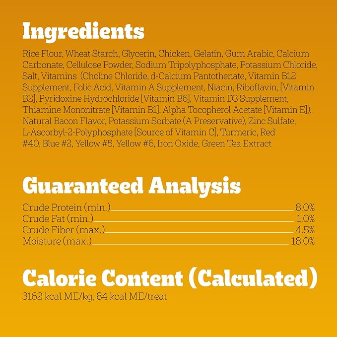 Pedigree Dentastix Dog Dental Treats, Large Breed Dog Treats, Bacon Flavor, 1.67 lb. Bag (32 Treats Total)