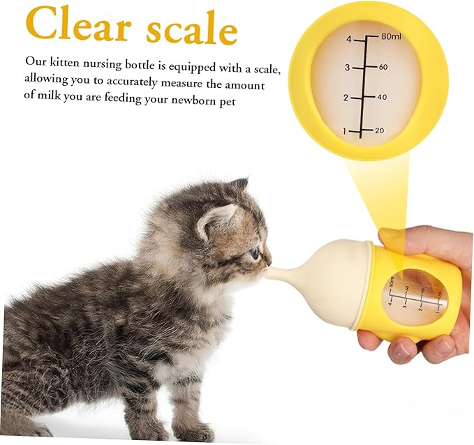 Reusable Pet Nursing Bottle with Soft Flexible Tip for Newborn Puppies and Kittens Clear Scale Feeding Tool with Anti-Spill Valve Easy to Clean Animal Milk Feeder